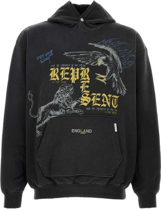 Represent Owners Club Script Sweater - Heren - Hoodies - Zwart - S - Katoen - Hoodies & sweatvesten