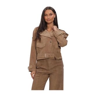 Ibana Jalissa Suede Jacket - Dames - Jassen - Bruin - Maat: 4XS Su&egrave;de