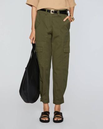 Derek Lam Elian Utility Tapered Leg Pants In Fatigue