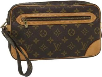 Louis Vuitton Pre-owned Clutches, female, Brown, Size: ONE SIZE Pre-owned Monogram Canvas Clutch