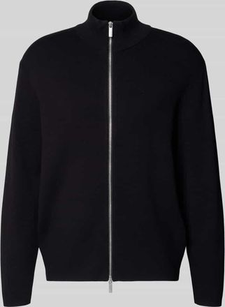 Selected Relaxed Fit Strickjacke aus Viskose-Mix Modell TELLER in Black, Gr&ouml;&szlig;e XXL