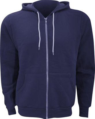 Bella + Canvas Canvas Unisex Zip-up Polycotton Fleece Hooded Sweatshirt / Hoodie