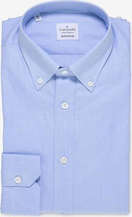 Giampaolo Lang&auml;rmeliges Hemd aus Baumwolle mit gekn&ouml;pftem Kragen