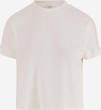 Versace T-Shirt aus Stretch-Baumwolle mit Logo