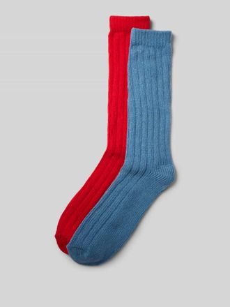 Jake*s Casual Socken mit geripptem Abschluss in Rot, Größe 39-42