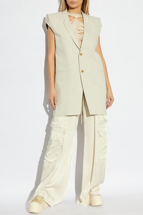 Rick Owens Blazer Dirt Tailored SL, Womens, Cream