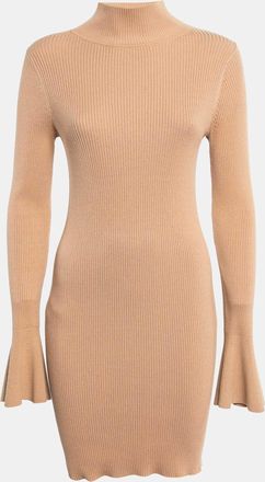 House Of Harlow House Of Harlow 1960 X Revolve Brown Rib Knit Turtleneck Bodycon Dress