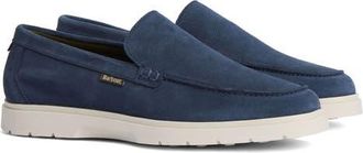 Barbour Carty Moc Toe Loafer in Shark Blue Suede at Nordstrom, Size 9