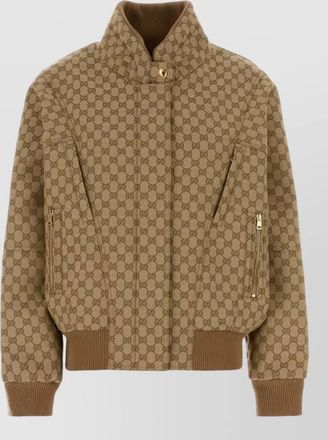 Gucci jacquard bomber jacket