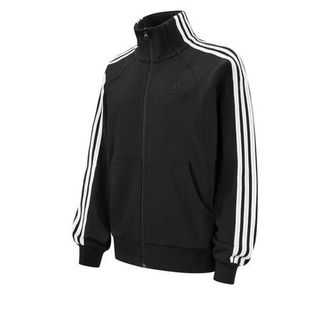 adidas (WMNS) adidas 3-Stripes Jacket Asia Sizing Black White JN0759