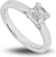 Bespoke Platinum Asscher Cut Diamond Ring