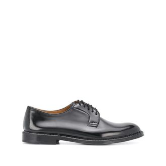 Doucal's Zwarte Derby Veterschoenen - Heren - Nette schoenen - Zwart - 40 EU - Leer - Schoenen