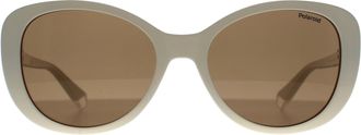 Polaroid PLD 4154/S/X VK6 SP wit bruin gepolariseerde zonnebril