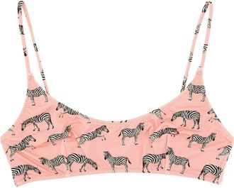 MC2 Saint Barth Top bikini con stampa zebrata - Rosa