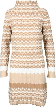 Rocco Ragni Fitted Mini Dress with Textured Zigzag Pattern