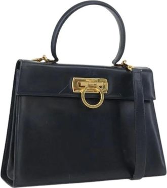 Ferragamo Pre-owned Handbags, female, Blue, Size: ONE SIZE Pre-owned Hand Bag