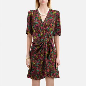 The Kooples Korte wikkeljurk met korte mouwen