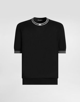 Dolce & Gabbana Silk Pullover - Man Sweaters And Cardigans Black 48