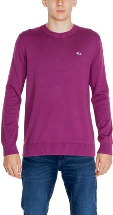 Tommy Hilfiger Plain Purple Organic Cotton Knitwear with Long Sleeves