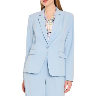 Tahari by ASL One-Button Blazer in Ice Blue at Nordstrom, Size 10P