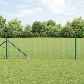 Berkfield Home Welded Wire Fence with 13 Spike Posts Green 0.8x50 m Steel