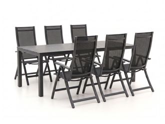 Bellagio la vita attrattiva Bellagio Trappeto/Menzano 220cm dining tuinset 7-delig verstelbaar