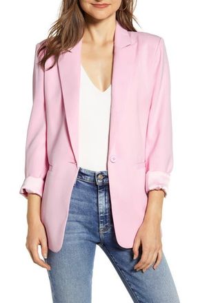 endless rose Tailored Single Button Blazer in Pink at Nordstrom, Size X-Small