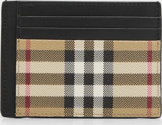 Burberry Mens Vintage Check Money Clip Card Holder