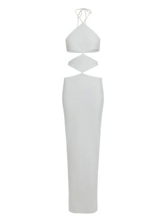 M&ocirc;not cut-out crepe maxi dress - White