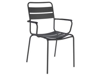 Schubiger M&ouml;bel Metall-Lattenstuhl Glarus mit Armlehne