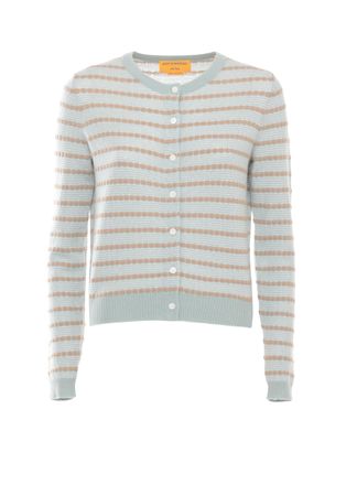 Guest In Residence Light Blue Jane Striped Cardigan