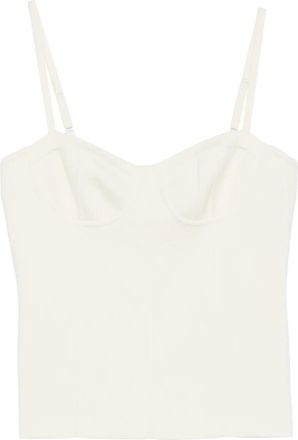 Soft Goat Dubbel gebreid singlet korset - Wit