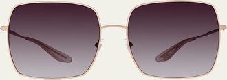 Barton Perreira Folasade Titanium Square Sunglasses