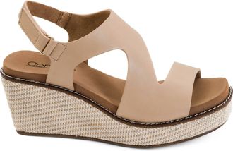 Corkys Footwear Womens Steppin Out Wedges Sandal In Camel