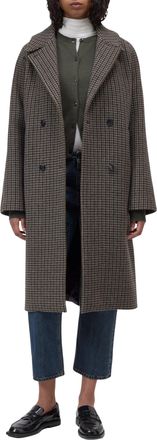 Closed Multicoloured Checked Wool-Blend Double-Breasted Coat