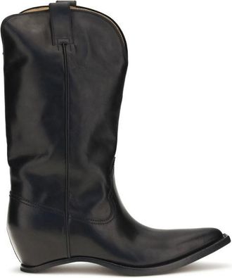 Maison Margiela Black Calf Leather Bos Taurus Ankle Mens Boots