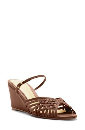Alexandre Birman Lilian Woven Wedge Slide Sandal in Espresso at Nordstrom, Size 11.5