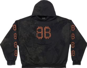 Balenciaga Crypto Hoodie Medium Fit Black Faded 742603TOVN71055