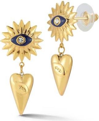 Sphera Milano Evil Eye Drop Earrings in Gold at Nordstrom Rack