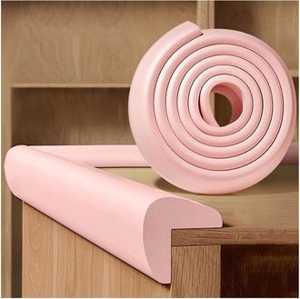 OEM Exquisitas Tiras De Espuma De Seguridad Para Esquinas De Mesa, Color Rosa, 2 M/6,56 Pies, Protectores De Bordes Anticolisi&oacute;n Con Tope Acolchado