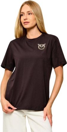 Pinko Pinko, Tops, Dames, Bruin, S, Katoen, Strepitoso T-shirt
