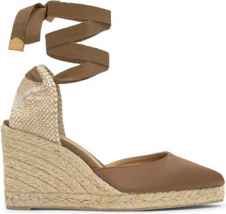 Castaner Joyce Espadrille - Dames - Sleehakken - Bruin - 37 EU - Leer - Schoenen