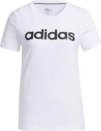 adidas (WMNS) adidas Essentials Linear T-Shirt Asia Sizing White Black GP7139