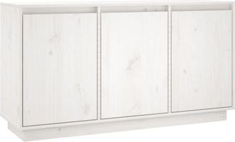 vidaXL Sideboard White 111x34x60 cm Solid Wood Pine Vidaxl