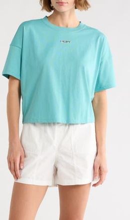 DKNY Metallic Bubble Logo Cotton T-Shirt in Coastline at Nordstrom Rack, Size X-Large