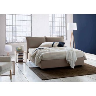 Talamo Italia Talamo Italia - Letto matrimoniale Aris, Letto contenitore con rivestimento in tessuto, 100% Made in Italy, Apertura frontale, adatto per materasso