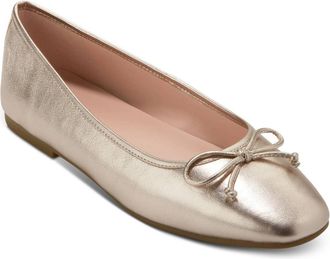 Cole Haan Yara Ballet Flat Womens Soft Gold Leather Slip On Hawk2933