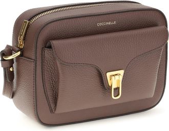 Coccinelle Womens Shoulder Bag Beat Soft Calfskin Berry Calf Leather