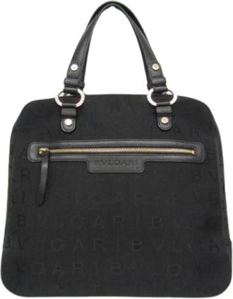 Bulgari Pre-owned Handbags, female, Black, Size: ONE SIZE Pre-owned Vintage Logomania Handbag