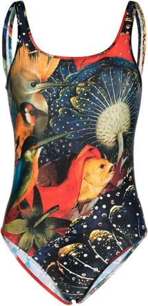 Alexander McQueen Leotard Met Print - Dames - Badpakken - Veelkleurig - S - Badmode